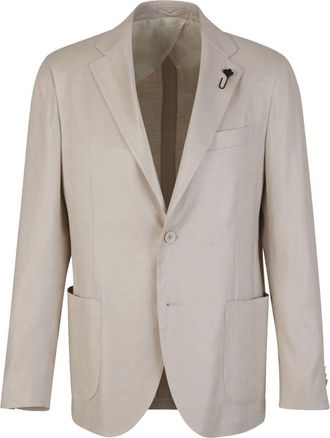 Lardini single-breasted blazer - Neutrals