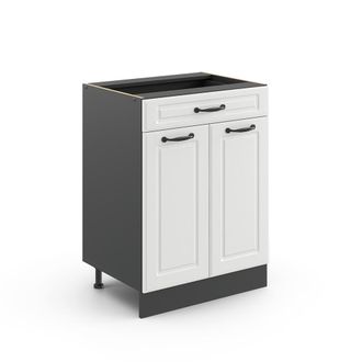 Vicco Mueble Bajo De Cocina R-line, Blanco Casa De Campo, 60 Cm Con Caj&oacute;n, Sin Encimera Vicco