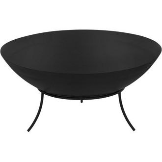 ECD Germany Ecd Germany - Ciotola da Fuoco &Oslash;50x24 cm in Acciaio Nero con 3 Piedi per Barbecue Serale Pozzo di Fuoco per il Giardino Cesto da Fuoco Rotondo con