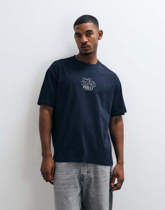 Parlez Clothing T-shirt con stampa grafica sul petto in nero