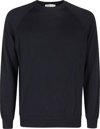 FILIPPO DE LAURENTIIS Round-neck Knitwear, male, Blue, Size: 4XL Round-neck Knitwear