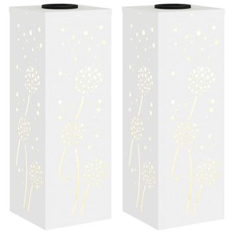 vidaXL Luz De Camino Led Solar 2 Pcs Acero Laminado En Fr&iacute;o Vidaxl