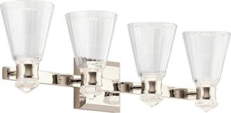 Netlighting Kichler Kayva Integrated LED Wall Lamp Polished Nickel 3000K IP44