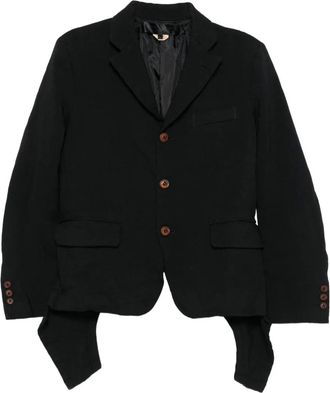 Comme Des Garçons Blazer met enkele rij knopen - Zwart