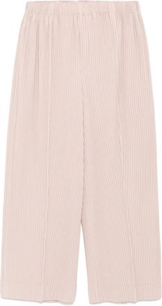 Homme Plissé Issey Miyake Pantaloni crop con pieghe - Rosa