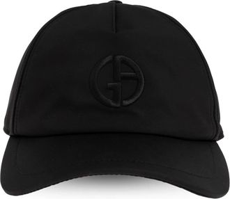 Giorgio Armani Baseball Cap - Heren - Petten - Zwart - S - Leer - Accessoires