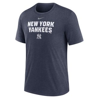 Nike New York Yankees Stacked Nike Mens MLB T-Shirt in Blue | NJFDEX52NK-NKP