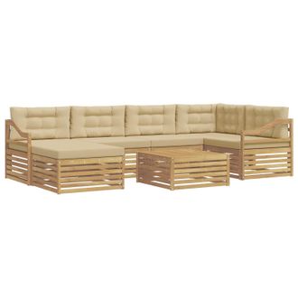 vidaXL Conjunto De Sof&aacute;s De Exterior 7 Uds. Y Beige Vidaxl
