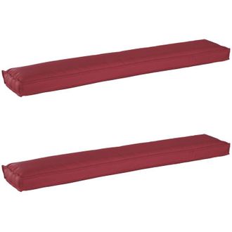 vidaXL Juego De Cojines De Paleta 2 Pcs Rojo Vino Tinto Vidaxl