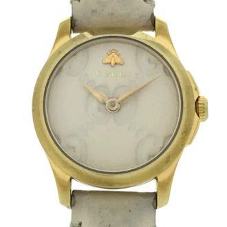 Gucci Pre-owned Stainless Steel watches - Dames - Vintage Horloges - Wit - ONE Size - Vintage
