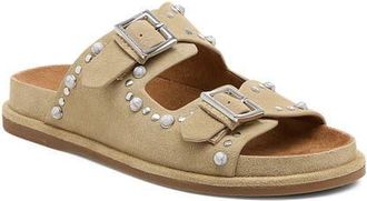 Kelsi Dagger Stu Studded Two-Strap Sandal in Oatmeal at Nordstrom, Size 8.5