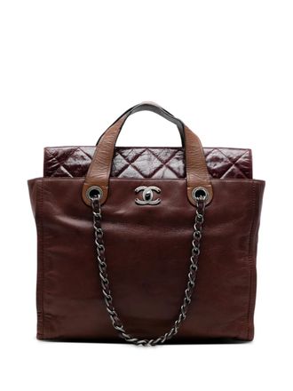 Chanel 2010-2011 Iridescent Calfskin In The Mix Portobello Soft Tote satchel - Rosso