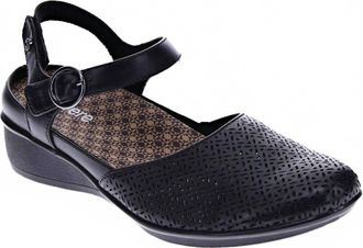 Revere Comfort Shoes Womens Calabria Flat Dress Shoe In Black