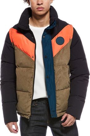 Scotch & Soda Nelleke Mixed Media Puffer Jacket