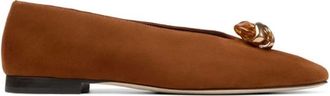 Jimmy Choo London Margot Flat - female - Jimmy Choo - Ballerina Shoes - Brown - 5 1/2 UK - Shoes
