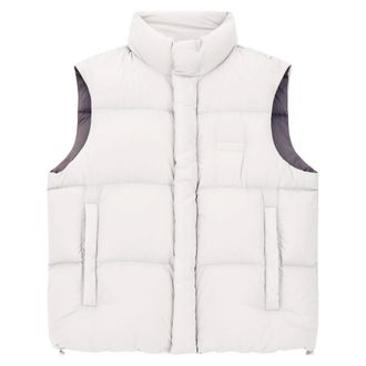 A|X Armani Exchange Waistcoats, male, White, L, Down Vest