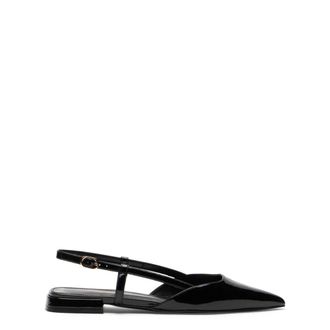 Stuart Weitzman Schoenen, Dames, Zwart, 38 EU, Leer, Vinnie Slingback