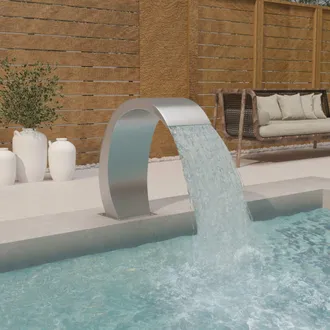 vidaXL Vidaxl - Fontana Per Piscina 22x60x70 Cm In Acciaio Inox 304