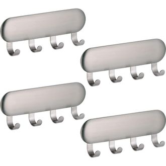 iDesign Self-Adhesive Key Rack with 4 Hooks - Set of 4 - Brushed in Brushed Ss at Nordstrom