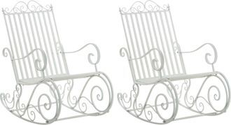 Clp Set De 2 Mecedoras De Hierro Smilla Blanco