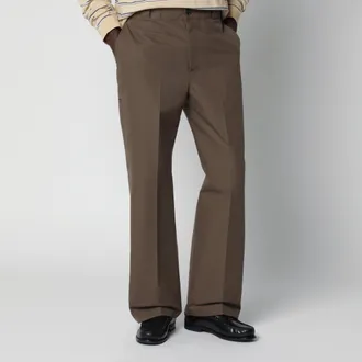 Prada Pantaloni in canvas tecnico marroni