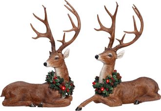 Mark Roberts Reindeer with Wreath, Set of 2 in Brown at Nordstrom