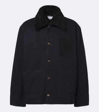 Bottega Veneta Shearling-trimmed denim jacket