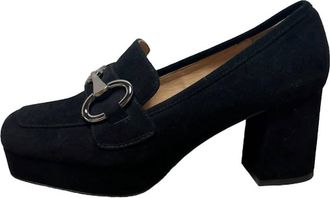 Bibi Lou Womens Pump Heeled Loafer In Black