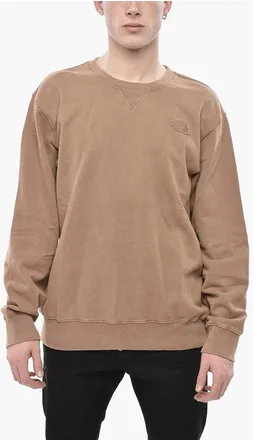 The North Face Solid-Color Crew Neck Sweatshirt with Logo Patch size L