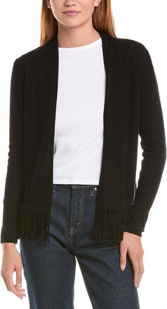 Sofiacashmere Sofiacashmere Fringe Wool & Cashmere-Blend Cardigan
