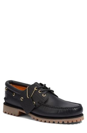 Timberland Authentic Boat Shoe in Black Full Grain at Nordstrom, Size 11.5