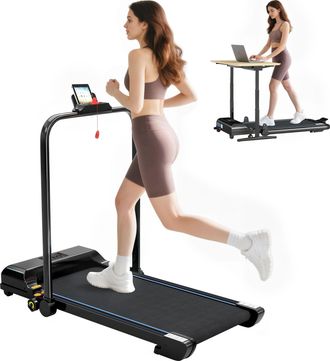 OEM Cinta De Correr Cinta De Andar Plegable 2,5 Hp Con Pantalla Led Velocidad Ajustable Max. 10 Km/h Control Remoto Negro