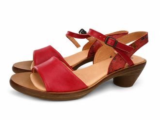 El Naturalista Womens Aqua Vaquetilla-Fantasy Geranio Sandal In Red
