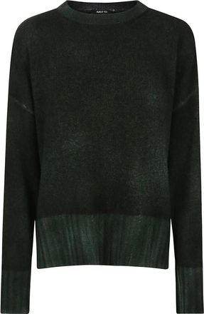 Avant Toi Luxe Merino Cashmere Zijde Sweaters - Dames - Ronde hals truien - Groen - XS - Wol - Truien & Vesten