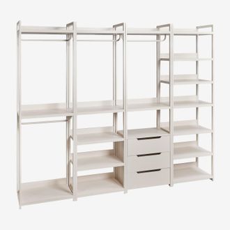 Sklum Armario Modular Abierto De 4 Piezas Con Estanter&iacute;a En Hierro Velunis Sklum
