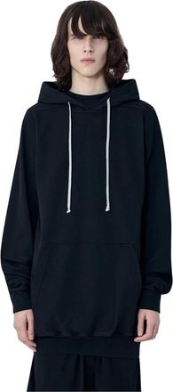 Rick Owens Hoodie met trekkoord - Heren - Hoodies - Zwart - S - Katoen - Hoodies & sweatvesten