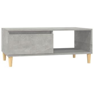 vidaXL Vidaxl - Mesa De Centro Madera Contrachapada Gris Hormig&oacute;n 90x50x36,5 Cm