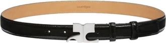 Courr&egrave;ges AC Leather Belt - Dames - Riemen - Zwart - 85 CM - Leer - Accessoires