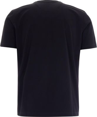 Paul & Shark Mens T-Shirt Jersey Shark Embroidery Black Cotton T-Shirts And Polos