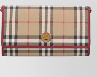 Burberry check canvas shoulder wallet
