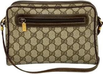 Gucci Pre-owned Cross Body Bags, female, Brown, Size: ONE SIZE Pre-owned Vintage Pochette Shoulder Bag