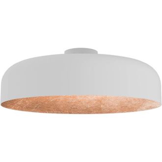 Lumicom Tuzzi Plafoniera, 1xE27, max 42W, metallo, bianco opaco/foglia rame, D.40cm - Lumicom