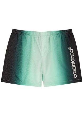 Casablanca Casablanca Logo-monogrammed Jacquard Shell Swim Shorts - Green - XL