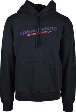Diesel Katoenen Gebreide Trui - Heren - Hoodies - Zwart - L - Katoen - Hoodies & sweatvesten