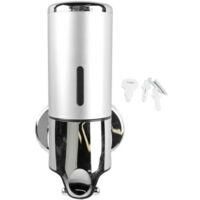 OEM Dispensador Mural Para Jab&oacute;n, Gel De Ducha Y Acondicionador En Abs Plateado, Dep&oacute;sito De 500 Ml, Ideal Para Hoteles, Restaurantes Y Hogares. - Crezuo