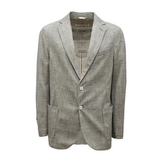 Circolo 1901 Blazers, male, Multicolor, Size: XL Cn4795 Glen Check Piquet Jacket