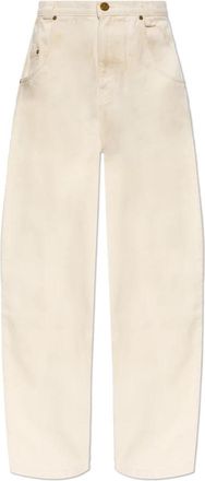 Willy Chavarria Bad Girl Jeans - Dames - Loose Fit Jeans - Beige - W24 - Katoen - Jeans