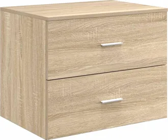 vidaXL Mueble De Ba&ntilde;o Montado En La Pared Roble Sonoma Vidaxl