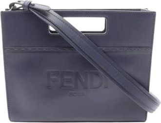 Fendi Pre-owned Vintage Handbag - Dames - Vintage Handtas - Blauw - ONE Size - Leer - Vintage