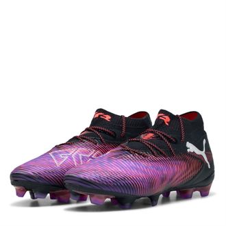 Puma Unisex voetbalschoenen voor volwassenen: Future 8 Ultimate voor harde ondergrond (Zwart/Paars)